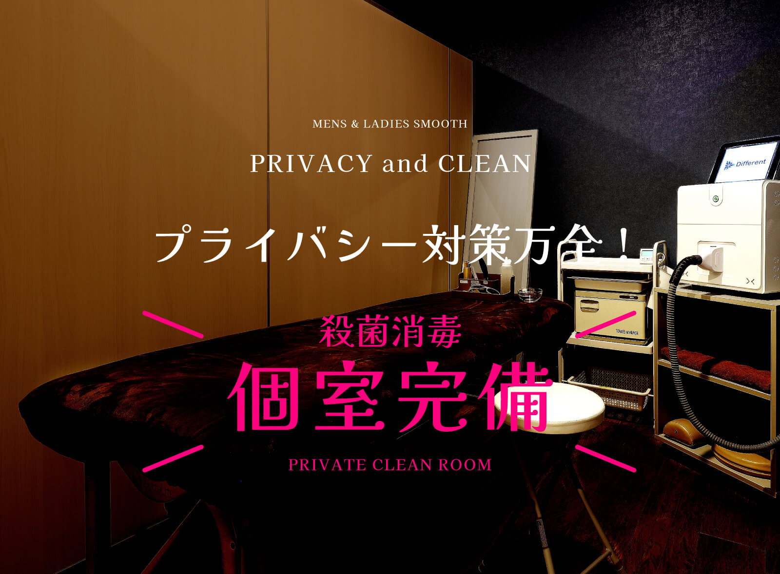 プライバシー対策万全